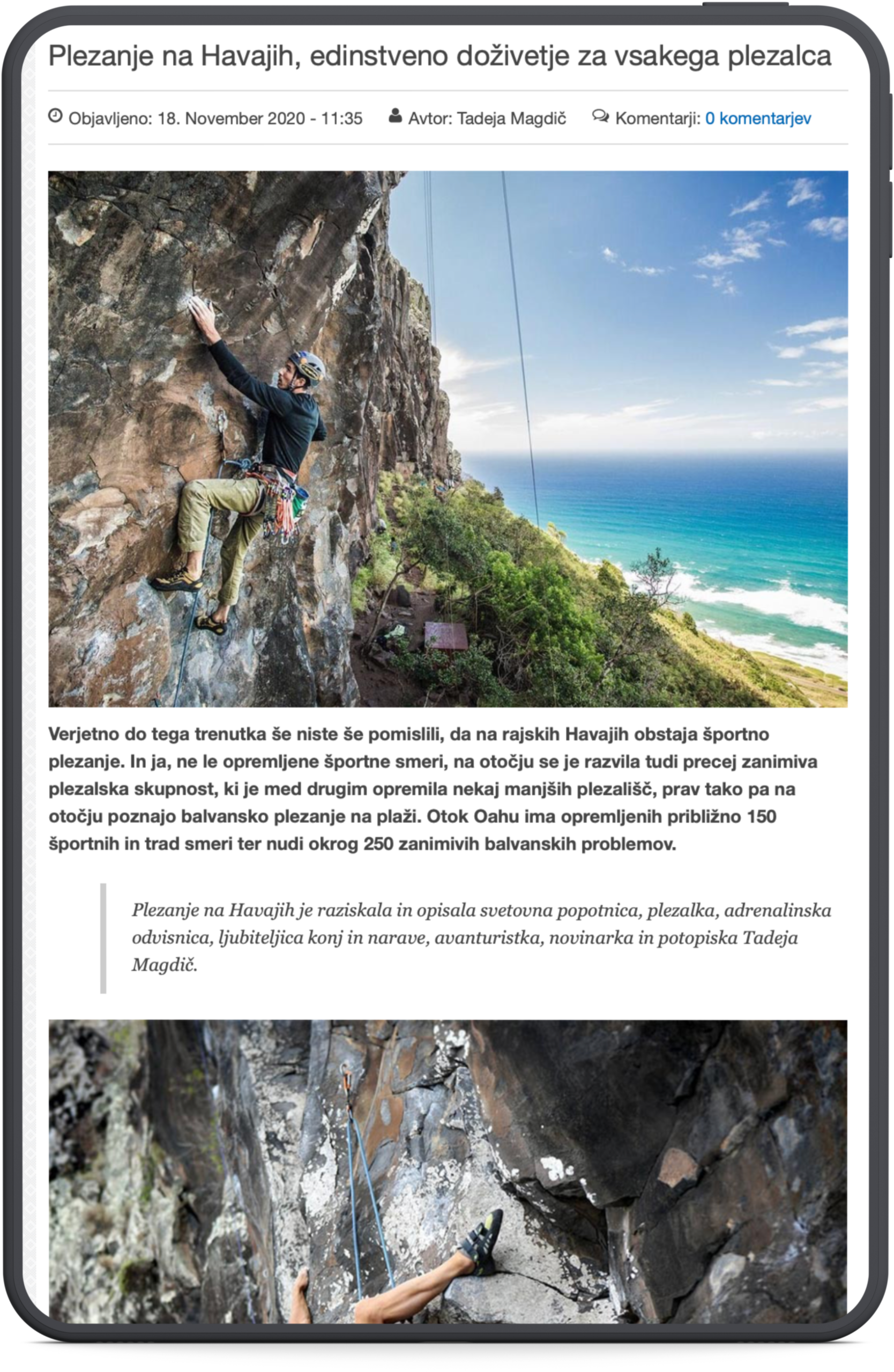 Fotografija prikazuje objave v slovenskih medijih o blogu, ki ga vodi TM Digital Marketing