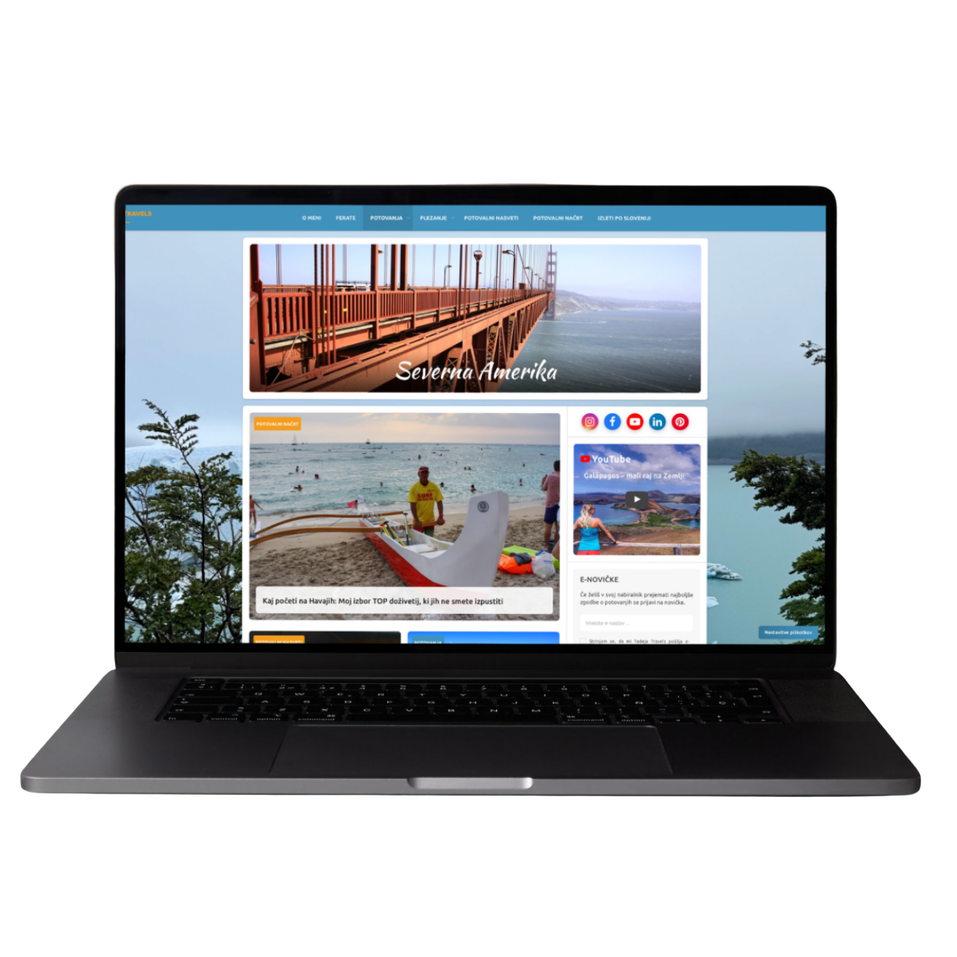 Domača stran - referenca spletna stran tadejatravels