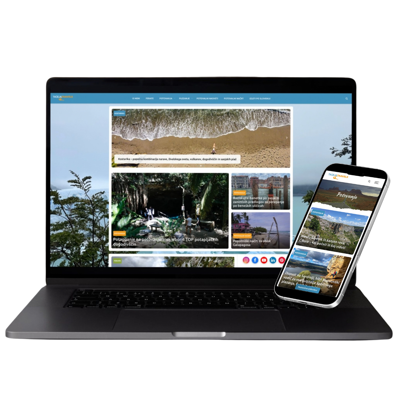 Domača stran - referenca spletne strani tadeja travels